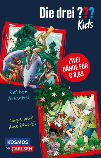 Die drei ??? kids: Doppelband - Enthält die Bände: Rettet Atlantis! / Jagd auf das Dino-Ei