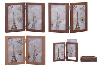 Fotorámeček dřevo 2 foto tmavý