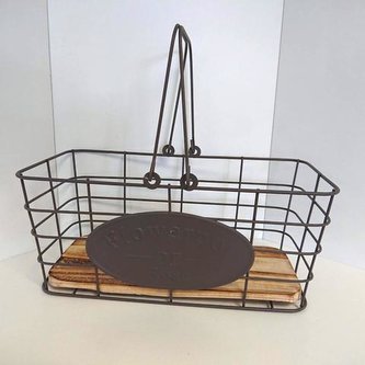 Košík kov obdĺžnik Rozmery:27x13cm