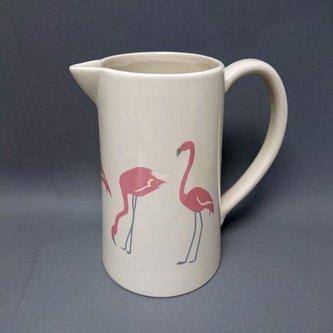 Džbánek bílý s plameňákem