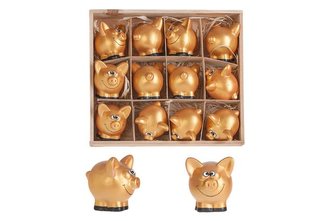 Prasátko pro štěstí zlaté - 1 KS