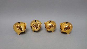 Pokladnička prasiatko zlaté 5 cm