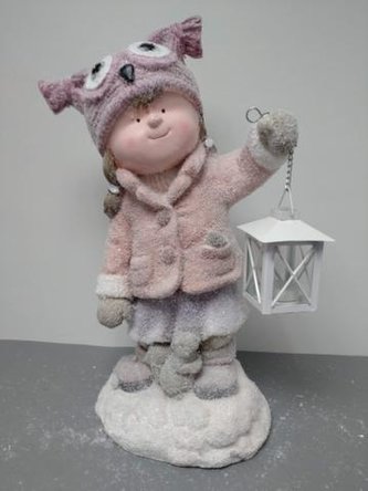 Holčička s lucernou v kabátku