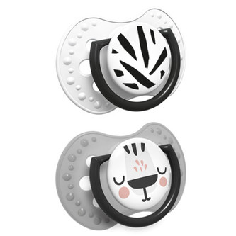 LOVI Dudlík silikonový dynamický SALT&PEPPER 0-3m 2ks