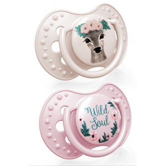 LOVI Cumlík silikónový dynamický WILD SOUL 6-18m 2ks holka