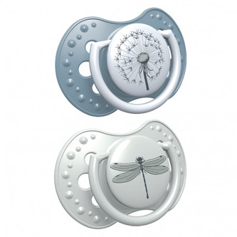 LOVI Dudlík silikonový dynamický LOVI BOTANIC 6-18 m 2ks