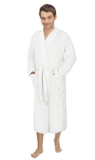Froté župan pánský - bílý - vel. XL