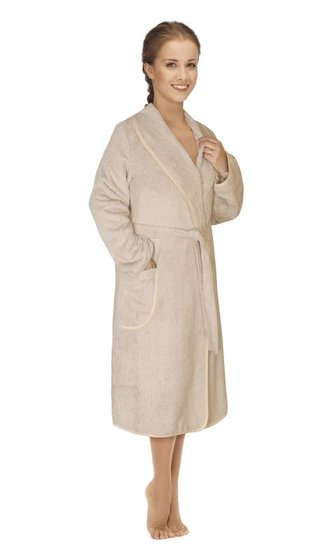 Froté župan dámský - kávový - vel. XXL