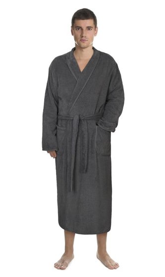 Froté župan pánský - šedý - vel. L