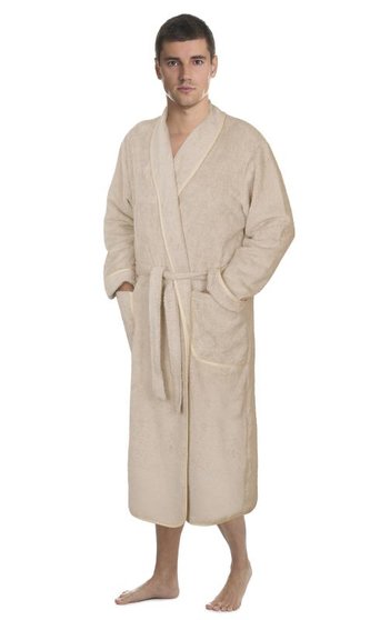 Froté župan pánský - kávový - vel. XL