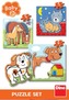Puzzle set zvieratká 3-5 baby