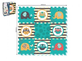 Pěnové puzzle sovy 9ks 32x32cm 10m+