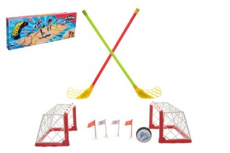 Hra hokej pozemní s doplňky na baterie se zvukem se světlem v krabici