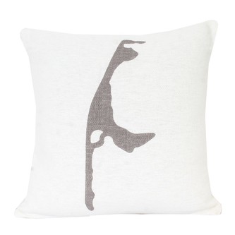 Home Elements Polštář - 45x45 cm - bílá s tmavě hnědou (povlak)