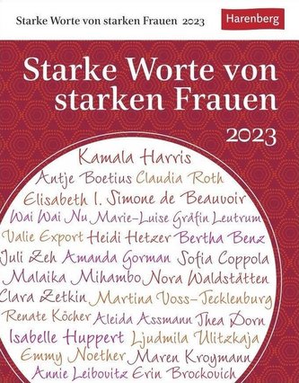 Starke Worte von starken Frauen Tagesabreißkalender 2023