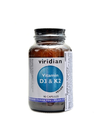 Viridian - Vitamín D3 & K2 90 kapsúl