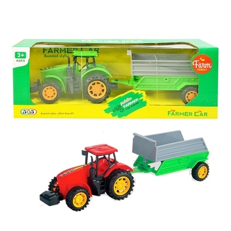 Traktor s vlečkou na setrvačník