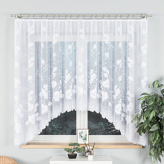 Dekorační oblouková krátká záclona BOŽENA 160 bílá 300x160 cm MyBestHome