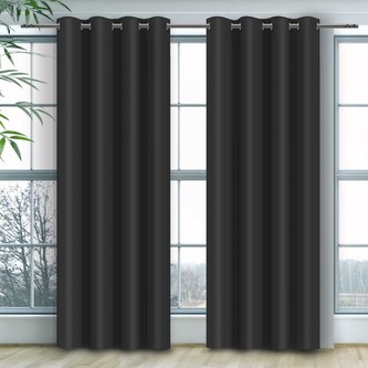 Dekorační závěs s řasící páskou LUCCA 250 grafitová 140x250 cm (cena za 1 kus) MyBestHome