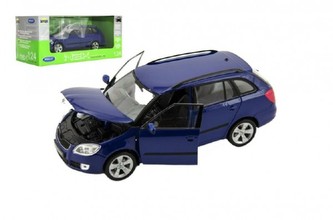Auto Welly 2009 Škoda Fabia Combi II kov/plast 1:24 v krabici 23x10x11cm
