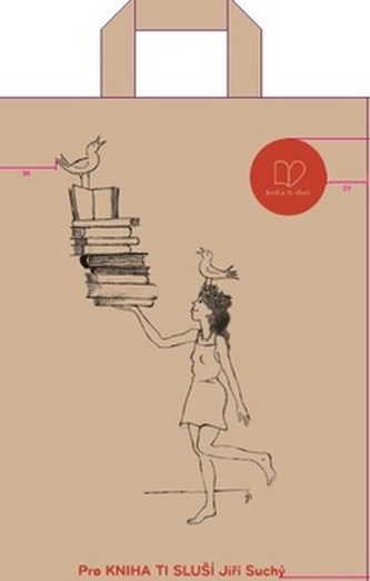 Taška Kniha ti sluší papírová (Jiří Suchý), balík 100 ks