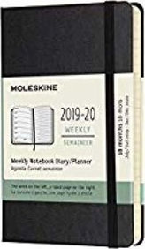 Moleskine: Plánovací zápisník 2019-2020 tvrdý černý S