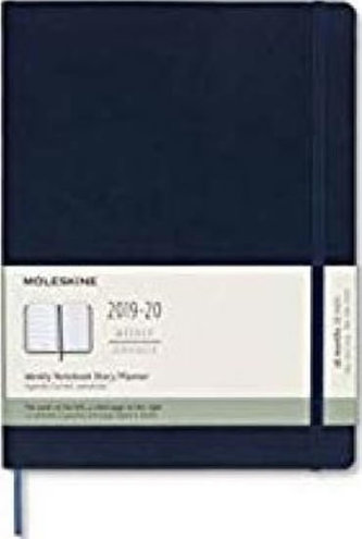 Moleskine: Plánovací zápisník 2019-2020 měkký modrý XL