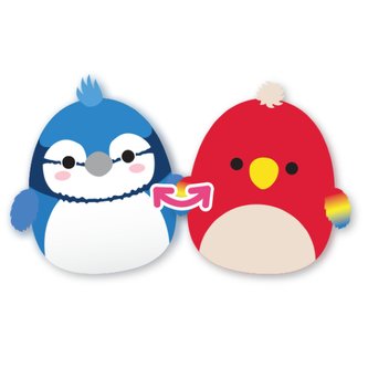 SQUISHMALLOWS 2v1 sojka Bobs a papoušek Paco