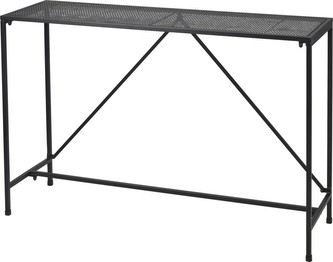 Stojan na květiny kovový stolek 118 x 78 cm černá