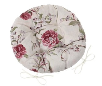Sedák EMA kulatý prošívaný - růže vínová - průměr 40 cm
