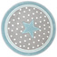 Kusový vzorovaný koberec DIAMOND - BLU STARS O 120 cm Multidecor