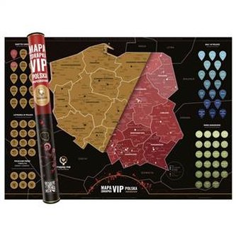 Mapa Zdrapka Polska VIP