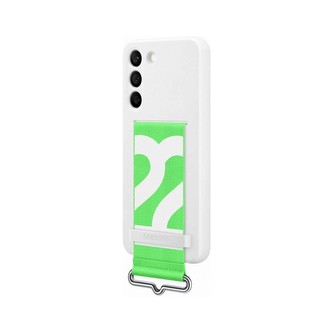 Silikónový kryt Samsung s remienkom S22, biely