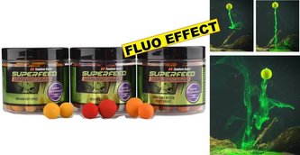 SuperFeed- Diffusion Mini Boilies-plovoucí 14-16mm / 90g GLM Mussell - Diffusion efekt - žltý