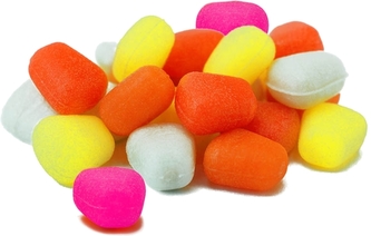 Nástraha - sladká kukuřice, plovoucí 12ks barva fluo červená, 9x10mm