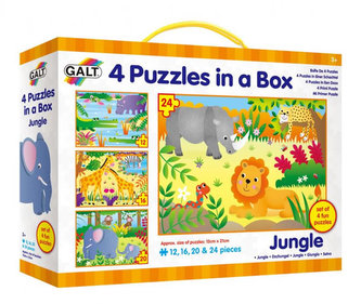 Džungľa - 4 puzzle v krabici