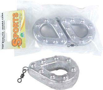 Olovo Gripp carp závěs s obr. nebarvený 2ks Hmotnost: 400g