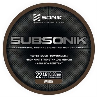 SONIK: Vlasec Sub Brown 0,38mm 22lb 3000m