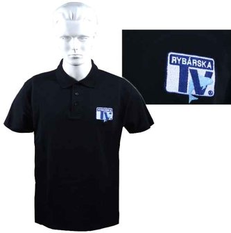 Polokošile s logem Rybářská TV černá velikost 4XL