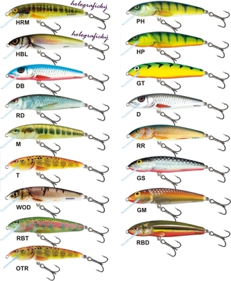 Rybářské woblery Minnow M7S barva M