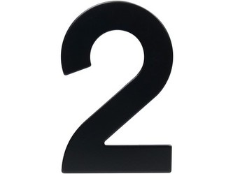 číslo domovní č.2 95mm nerez ČER