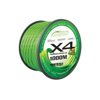 šňůra Shiro Braided Line X4 1000m, průměr: 0,19 mm