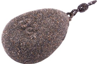 Rybářská zátěž v barvě přírodní kámen s obratlíkem hmotnost 120g / 2ks
