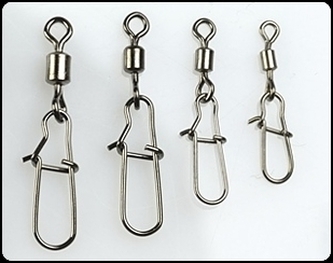 Rolling swivel with nice snap - Obratlík s karabínou velikost 10/10ks