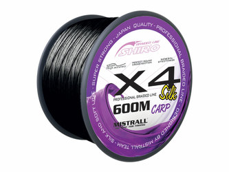 šňůra X4 Black carp 600 m, průměr 0,23 mm