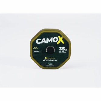 RIDGEMONKEY: Šňůrka Connexion CamoX Stiff Coated Hooklink 35lb 20m