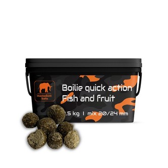 Boilies quick action Fish and Fruit mix 20/24mm 2,5kg