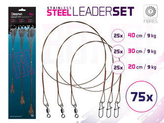 Set ocel. lanek BOMB! S obr. a karab. / 7 vláken - 75x /35cm/9,12,15kg