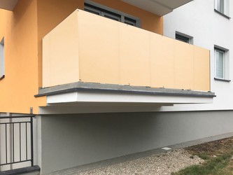 Balkonová zástěna OSLO béžová, 90 cm x 300 cm rozteč 25 cm MyBestHome