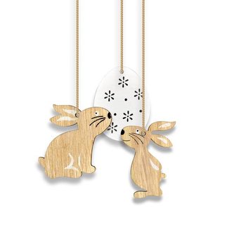 PŘÍVĚŠKY DŘEVĚNÉ  3 KS, 5-6 CM